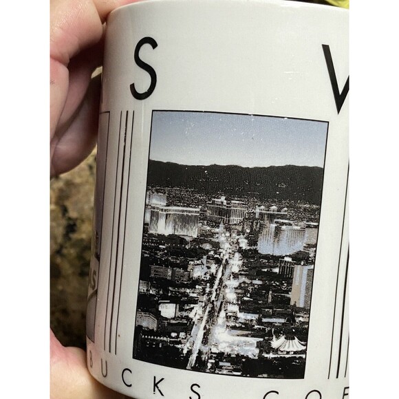 Las Vegas Vintage 2003 City Scenes Series STARBUCKS Coffee Mug MINTY - Picture 4 of 9